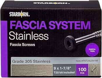 Starborn fascia system ACIER INOXYDABLE - vis fascia