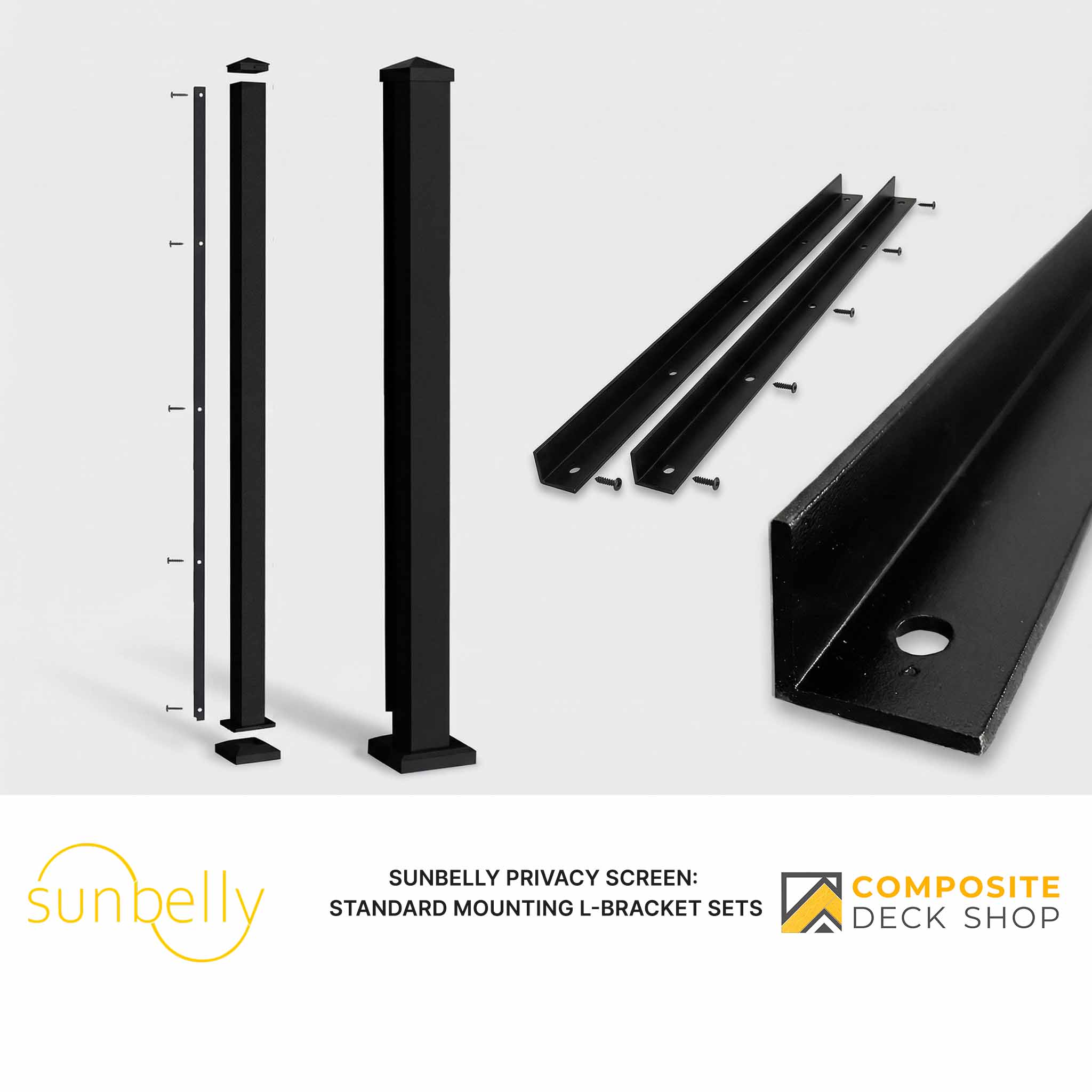 Sunbelly Privacy Screen - Standard Mounting L-Bracket Sets – Magasin de ...